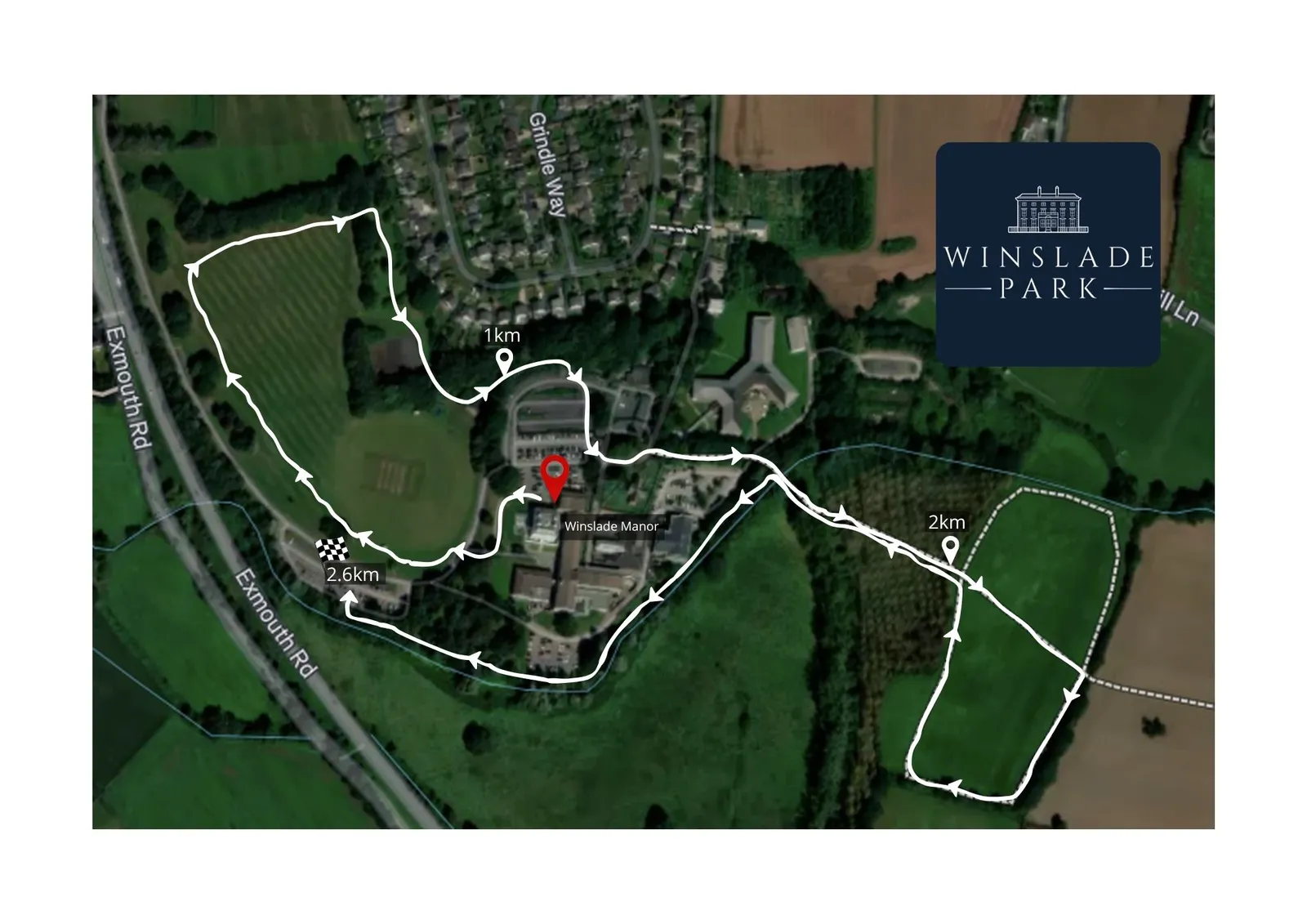 winslade-park-trail-map The trail map of Winslade Park estate